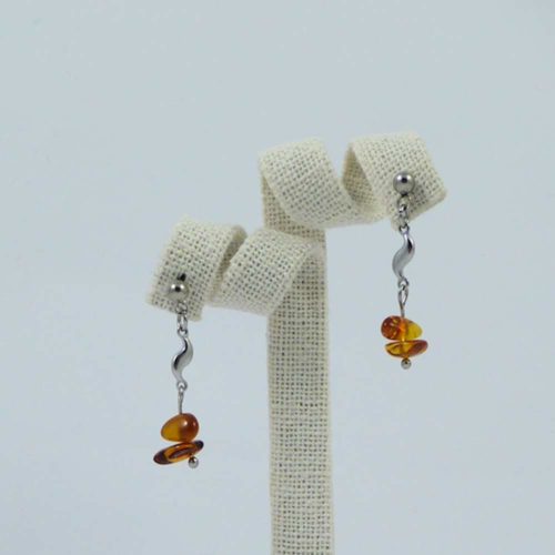 Boucles d'oreilles en ambre