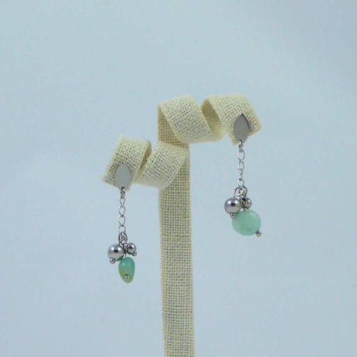 Boucles d'oreilles en amazonite