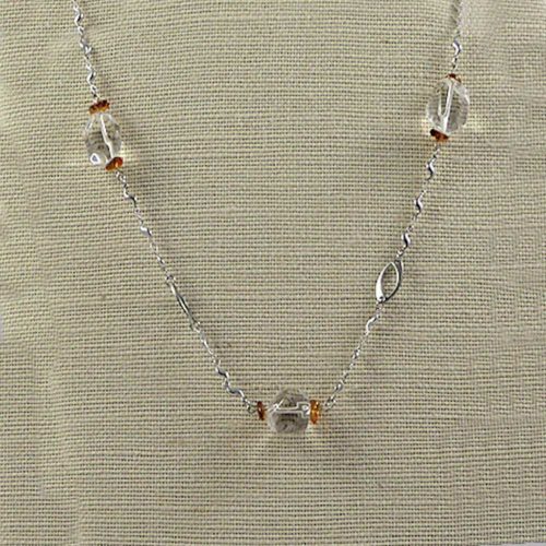 collier en cristal et ambre