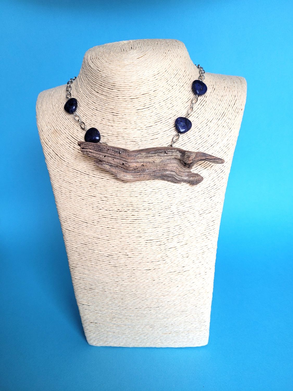 Collier en bois flotté et perles - Galapagos