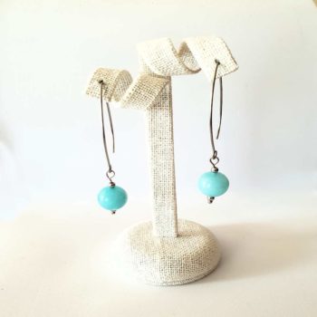 boucles d'oreilles en amazonite