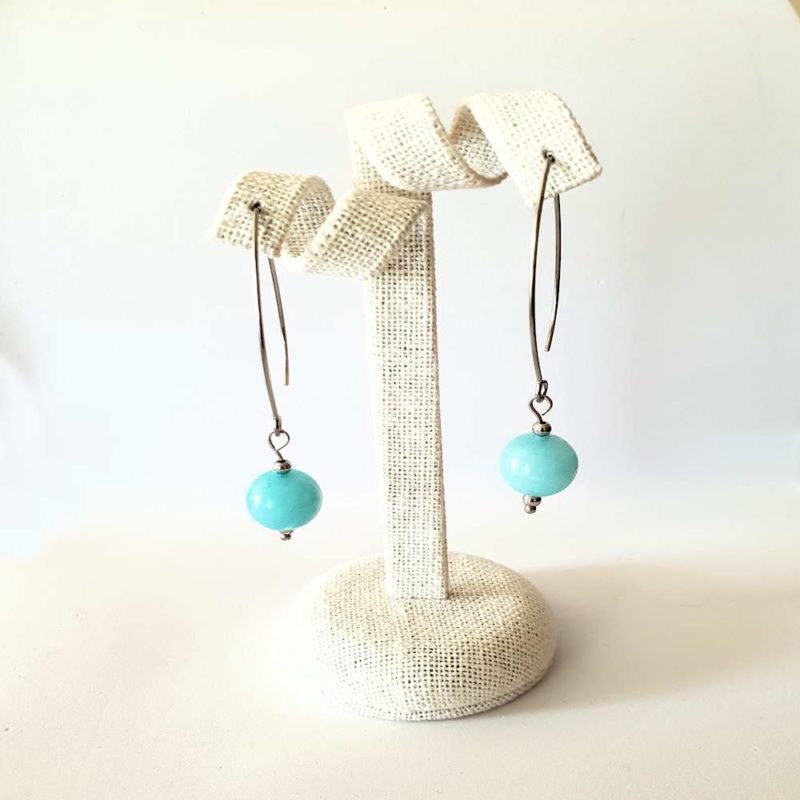 boucles d'oreilles en amazonite