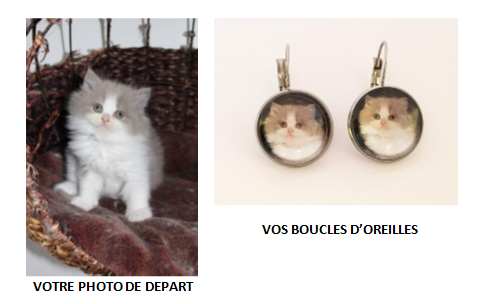 boucles d'oreilles personnalisées