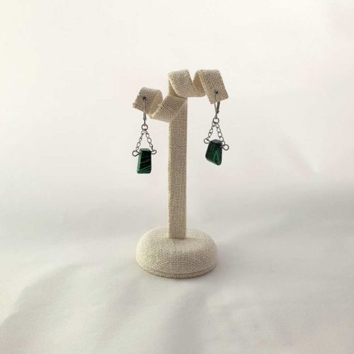 boucle d'oreilles en malachite