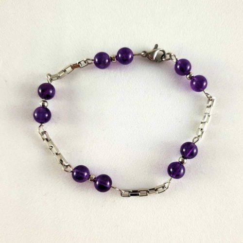 bracelet en amethyste