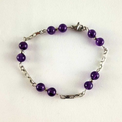 bracelet en amethyste