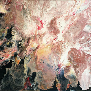 Peinture acrylique abstraite - "Galaxie"