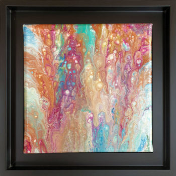 Peinture acrylique abstraite - "Nostalgie"