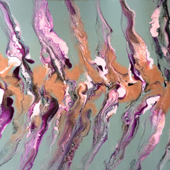 Peinture acrylique abstraite- "French cancan"