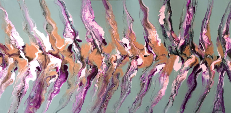 Peinture acrylique abstraite- "French cancan"