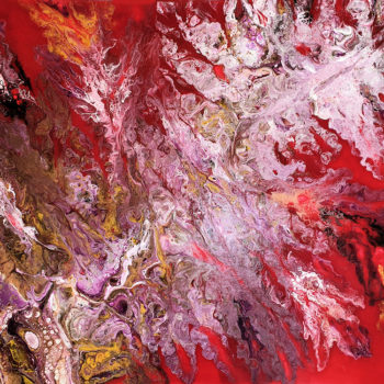 Peinture acrylique abstraite - "Fusion"