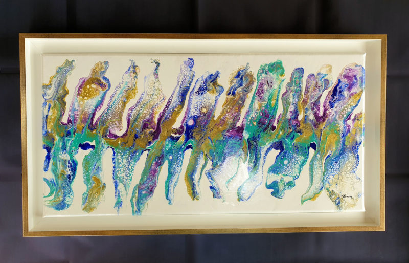 Peinture acrylique abstraite - "lames glacées"