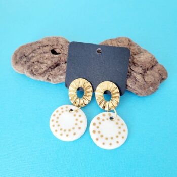 Boucles d'oreilles en porcelaine - Orphée