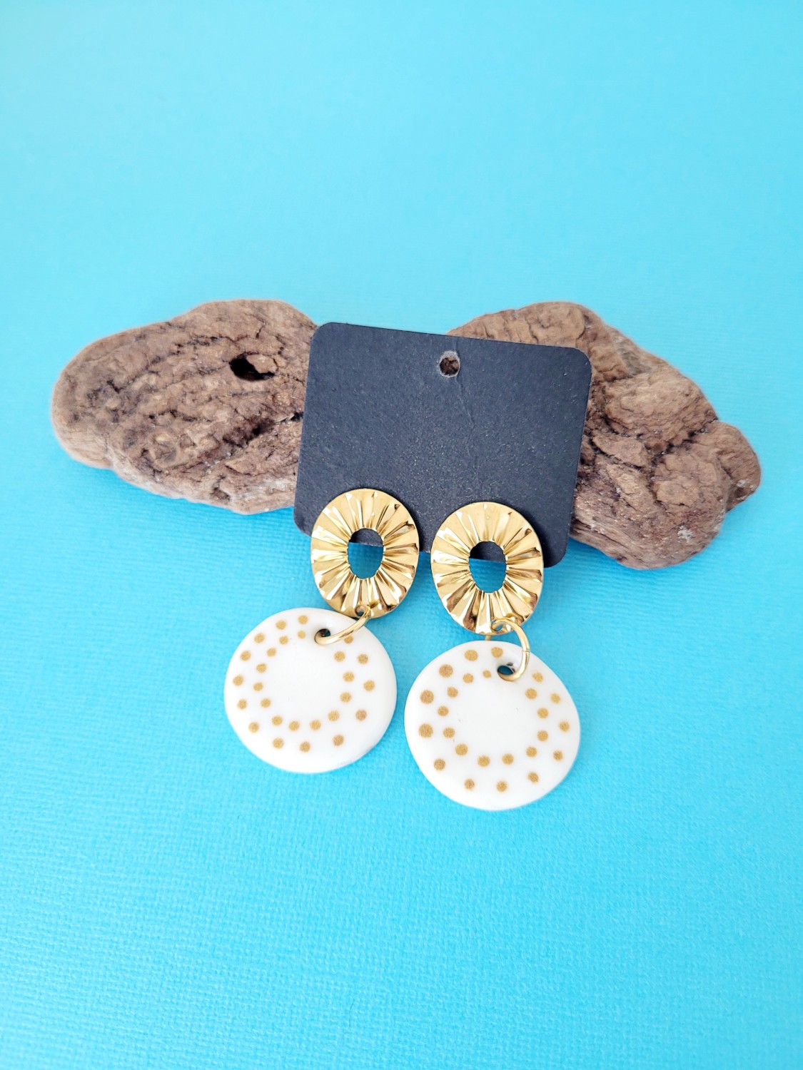 Boucles d'oreilles en porcelaine - Orphée