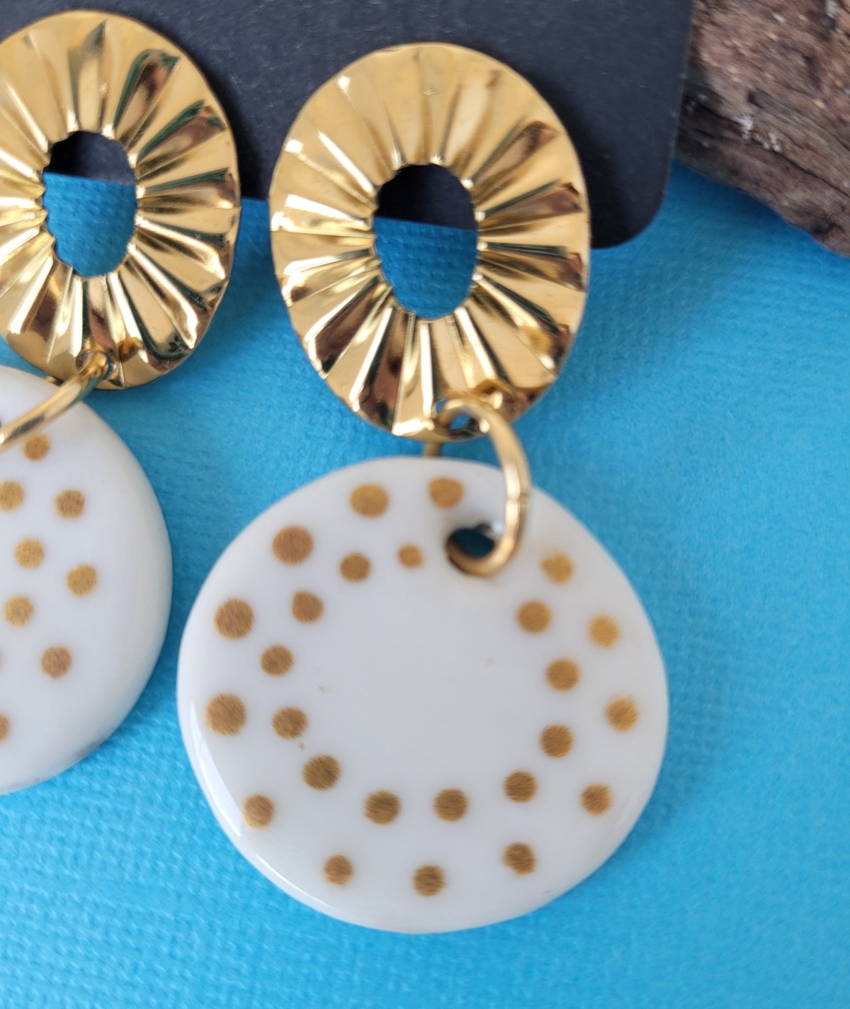Boucles d'oreilles en porcelaine - Orphée – Image 2