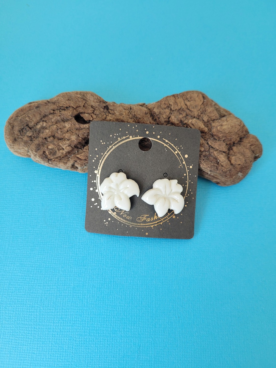 Boucles d'oreilles en porcelaine - Léonie