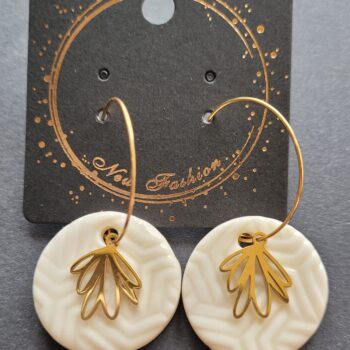 Boucles d'oreilles en porcelaine Ava