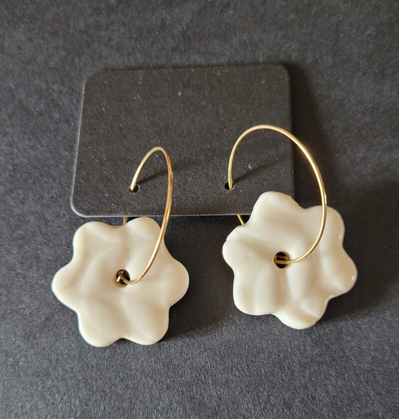 Boucles d'oreilles en porcelaine Eva