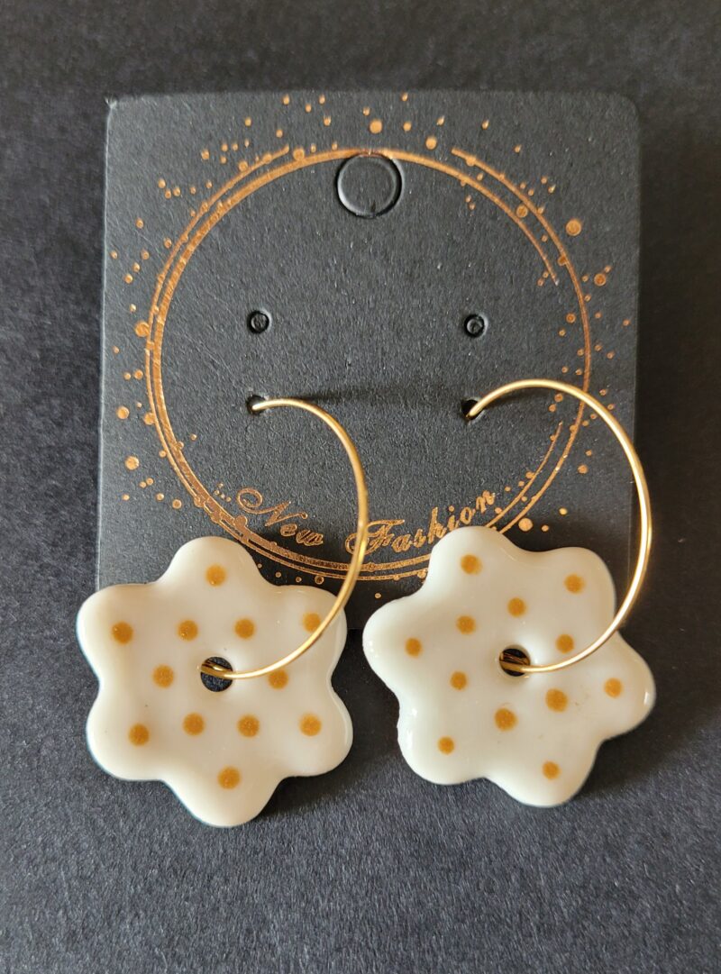 Boucles d'oreilles en porcelaine Charlie