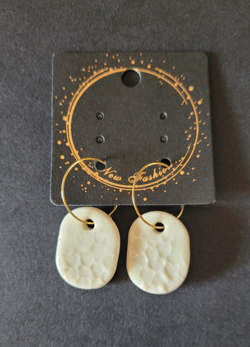 Boucles d'oreilles en porcelaine Oxane