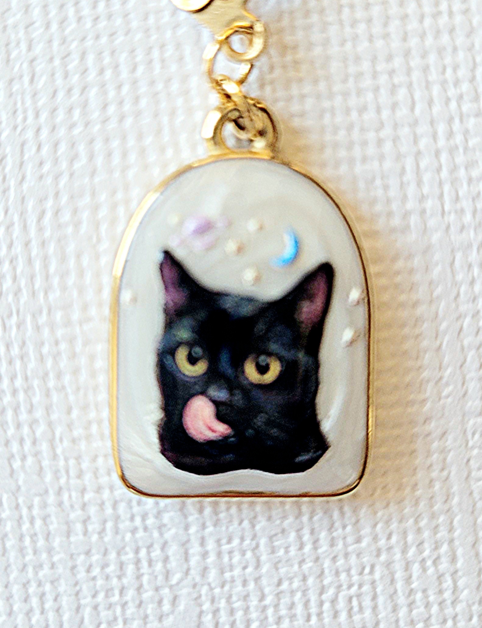 Boucles d'oreilles chat noir - Molly – Image 2