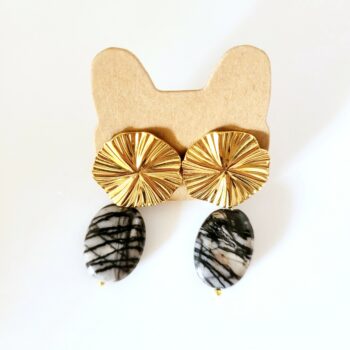 Boucles d'oreilles Jaspe zébrée - Reenie